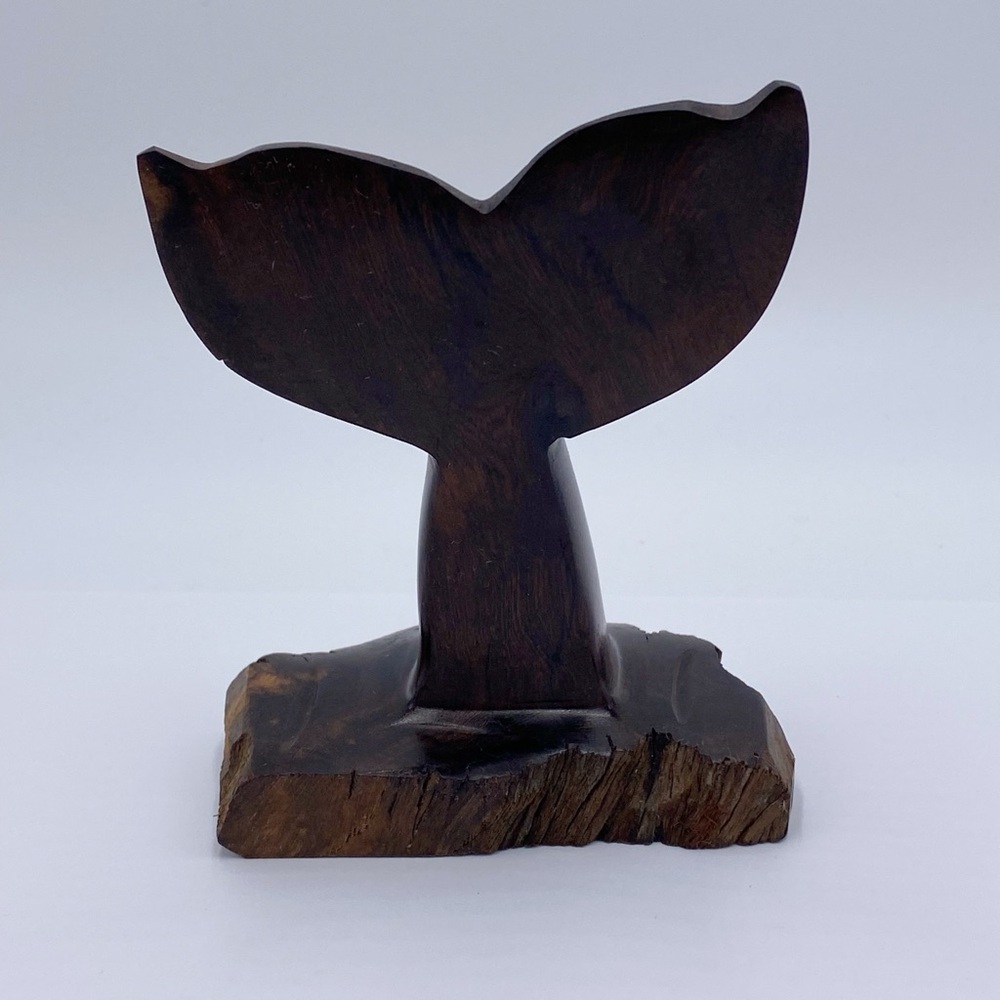 Whale Tail Wooden Carved Decor - Picture 2 of 6